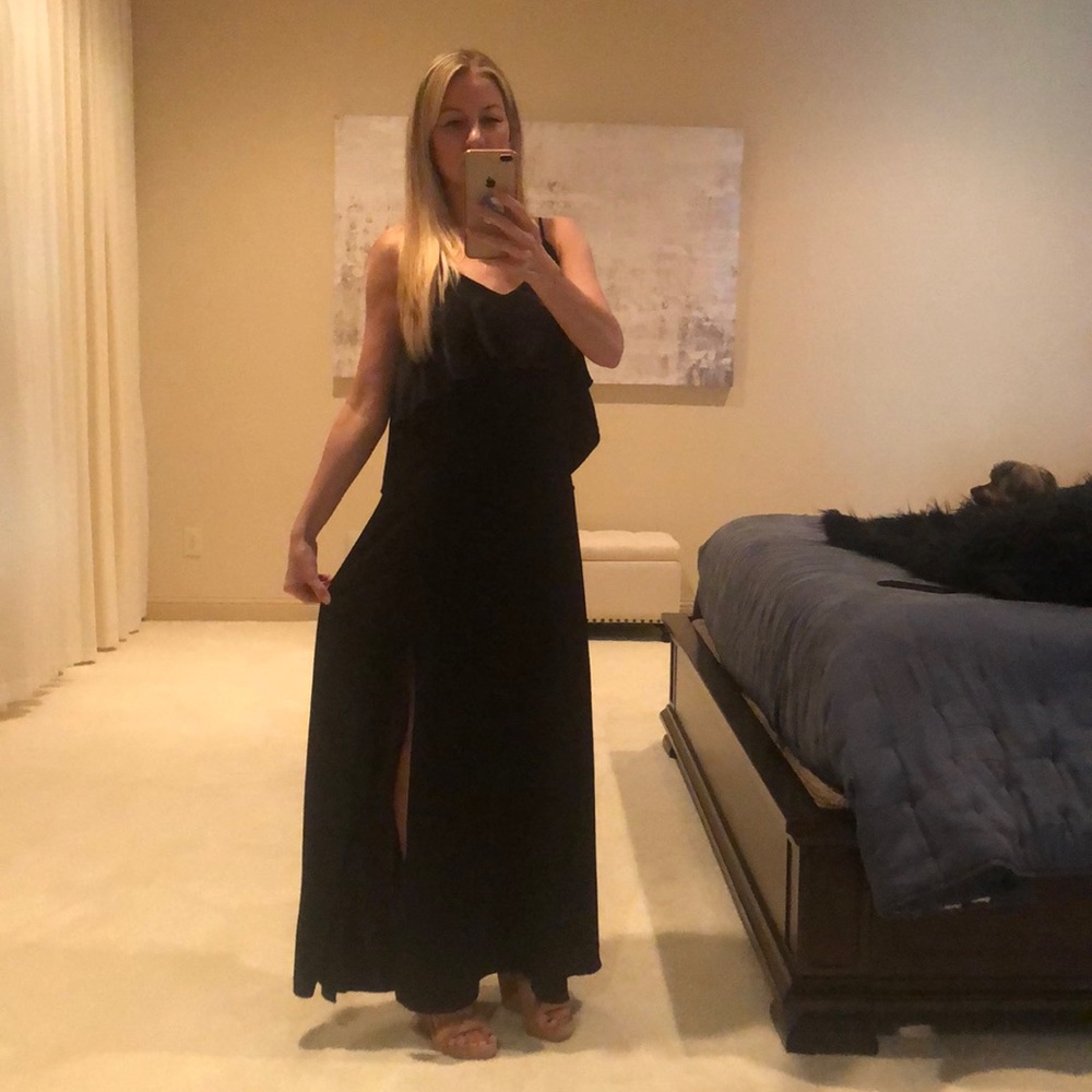 Long flown, and ruffled maxi